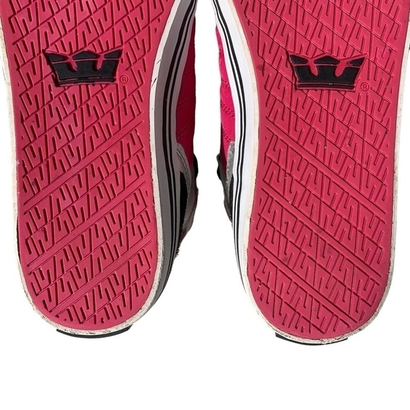 Supra Muska 001 High Top Skater Shoe Sneaker Leather Suede Pink Silver Black 9 - Picture 9 of 15